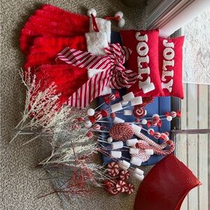 Festive Red Holiday Decor Set